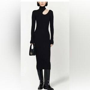 Annie Bing Victoria Cut out Dress -Black